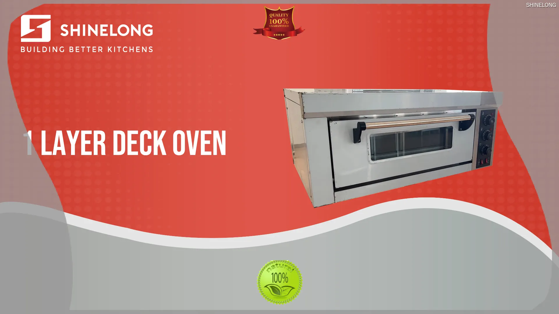 Stainless Steel Electric Deck Oven - 1 Layer, Top & Bottom Control 1