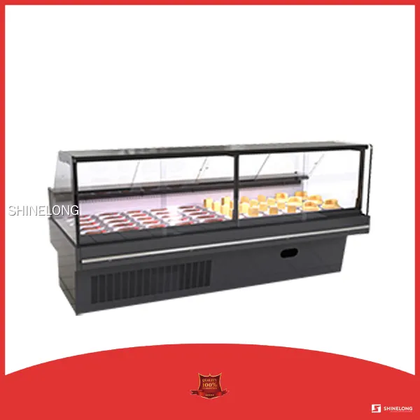Stainless Steel Deli Fridge with LED Lighting for Optimal Food Display 1