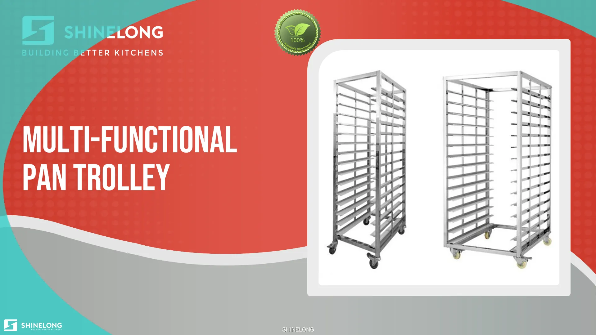 Stainless Steel Commercial Tray Trolley - Durable and Spacious 1