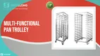 Stainless Steel Commercial Tray Trolley - Durable and Spacious 1