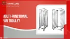 **Customizable Stainless Steel Tray Trolley with Wheels - Durable & High Capacity** 1