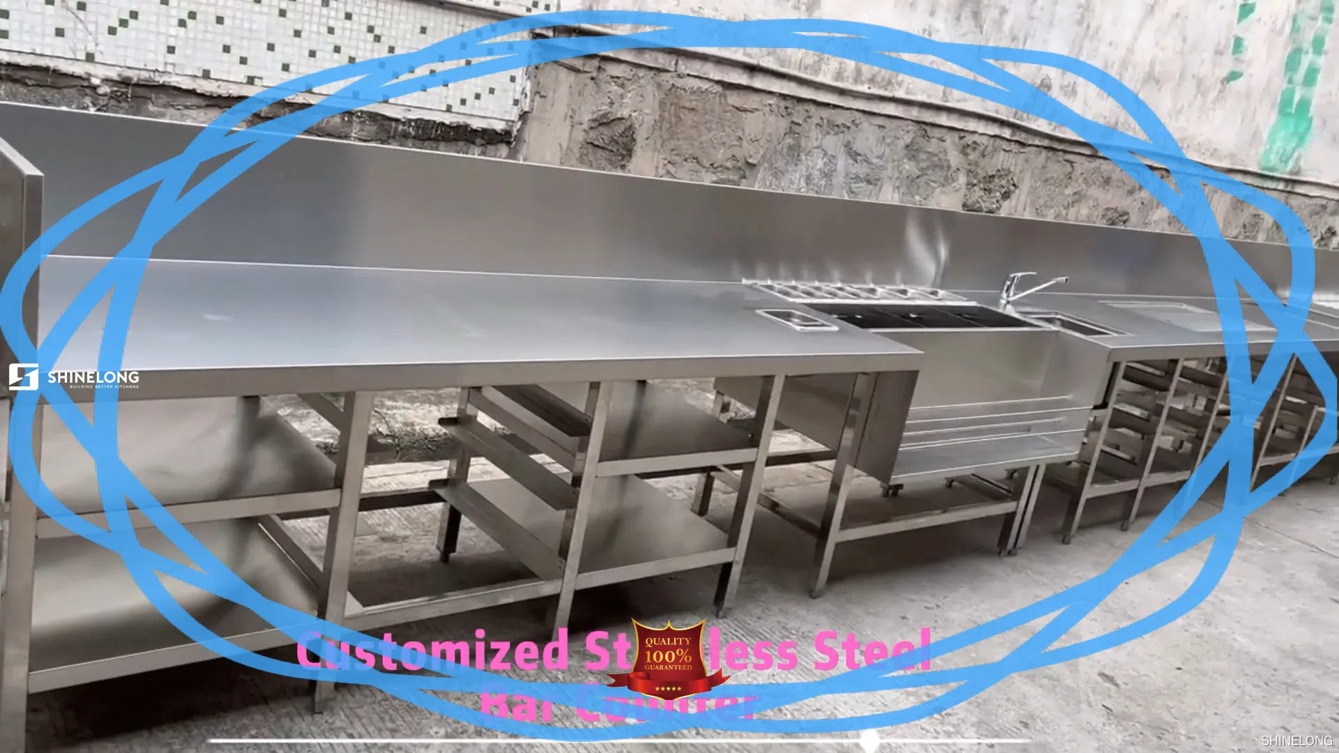 Stainless Steel Cocktail Station by SHINELONG 1
