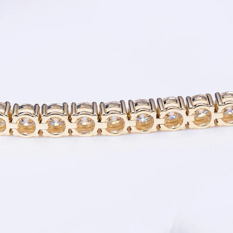 moissanite tennis bracelet yellow gold at Wholesale Prices | Messi Jewelry 5