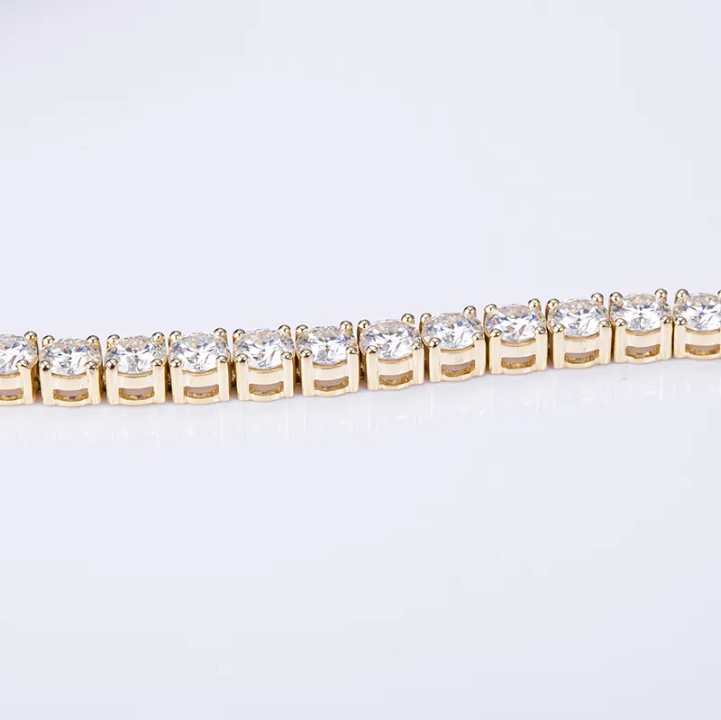 moissanite tennis bracelet yellow gold at Wholesale Prices | Messi Jewelry 6