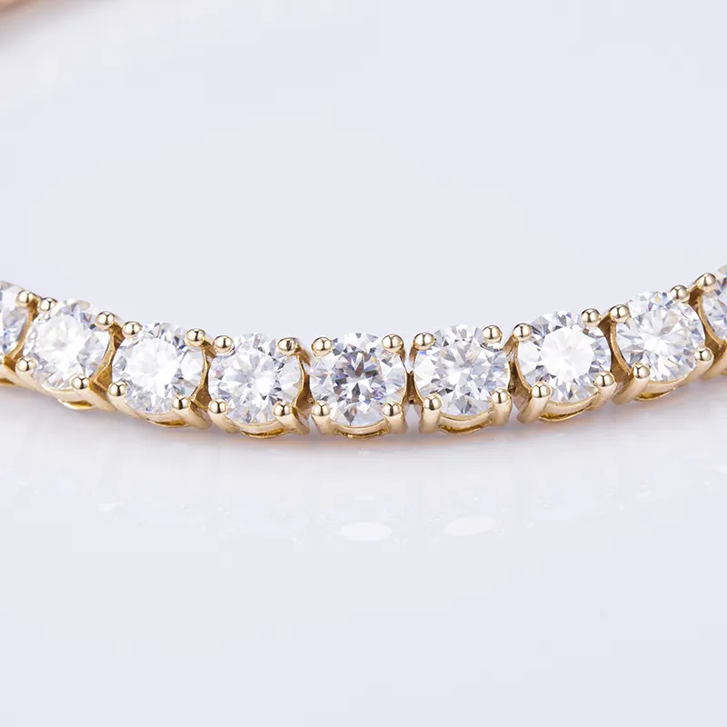 moissanite tennis bracelet yellow gold at Wholesale Prices | Messi Jewelry 4