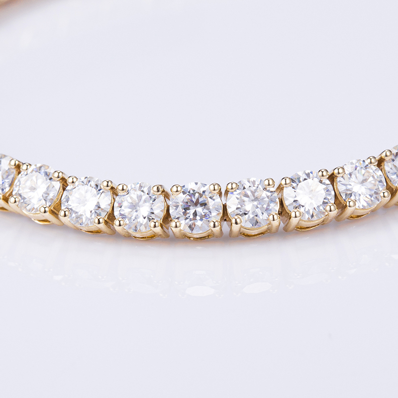 moissanite tennis bracelet yellow gold at Wholesale Prices | Messi Jewelry 8