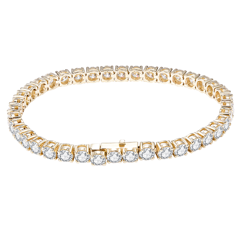 moissanite tennis bracelet yellow gold at Wholesale Prices | Messi Jewelry 10