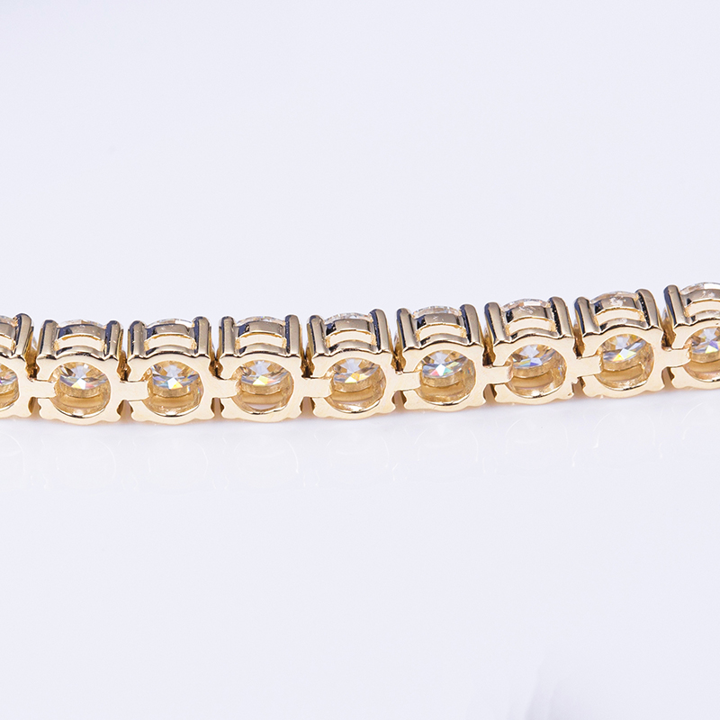 moissanite tennis bracelet yellow gold at Wholesale Prices | Messi Jewelry 16