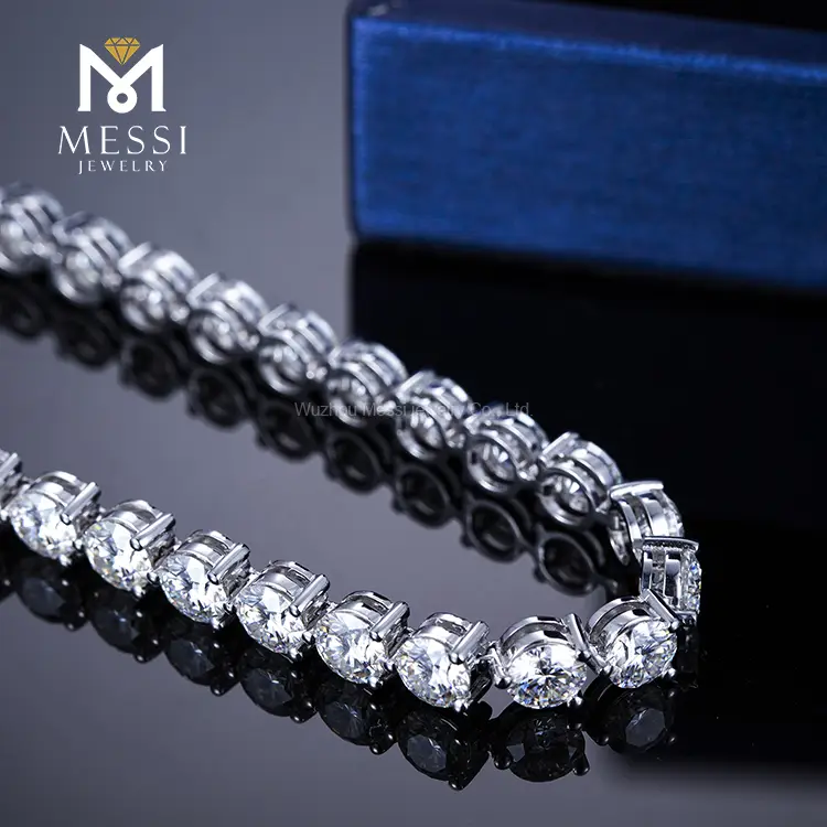 MS-307 10K 14K 18K 18K Gold Diamond Tennis Catena da tennis 4,2 mm GH Si Lab Lab GHE Diamond Tennis Bracciale Messi Gioielli 1