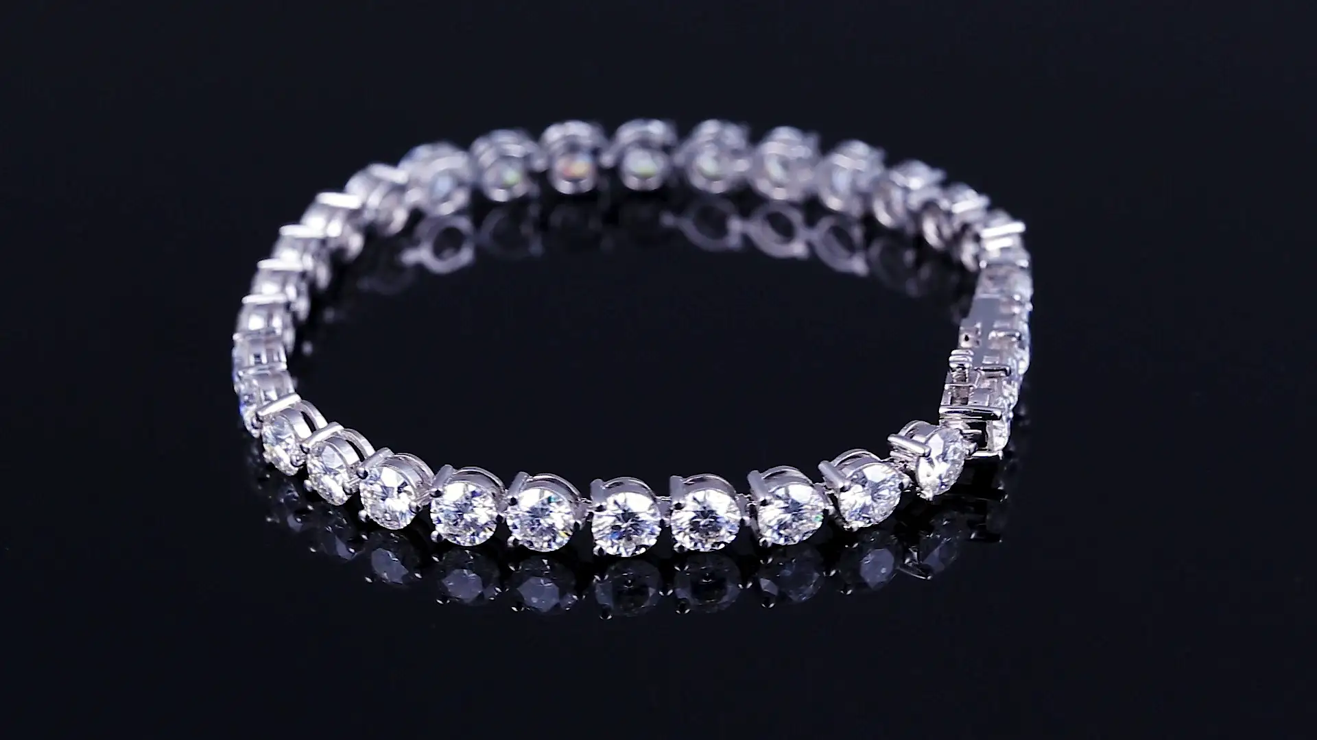 10K 14K 18K Gold Lab Grown Diamond Tennis Bracelet 2