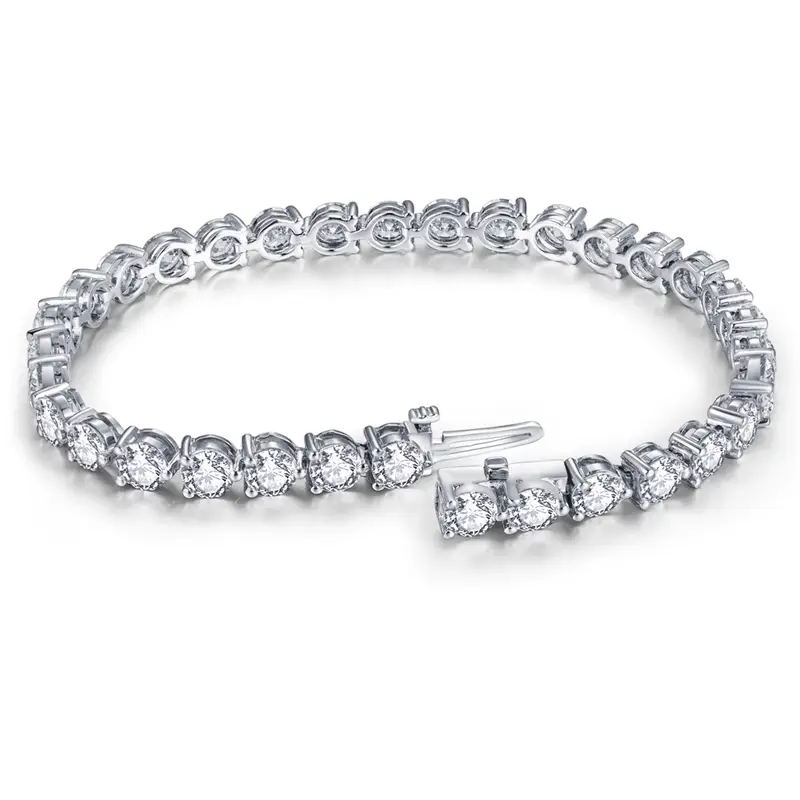 10K 14K 18K Gold Lab Grown Diamond Tennis Bracelet 4
