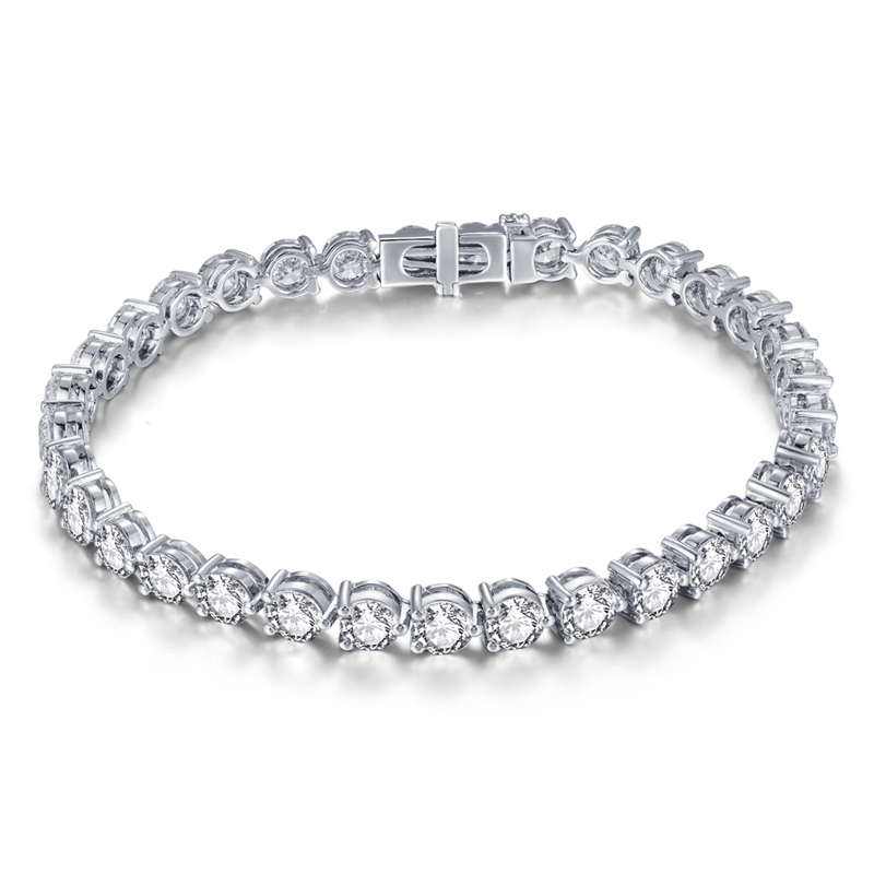 Praise man made diamond tennis bracelet highly rated | Messi Jewelry 8