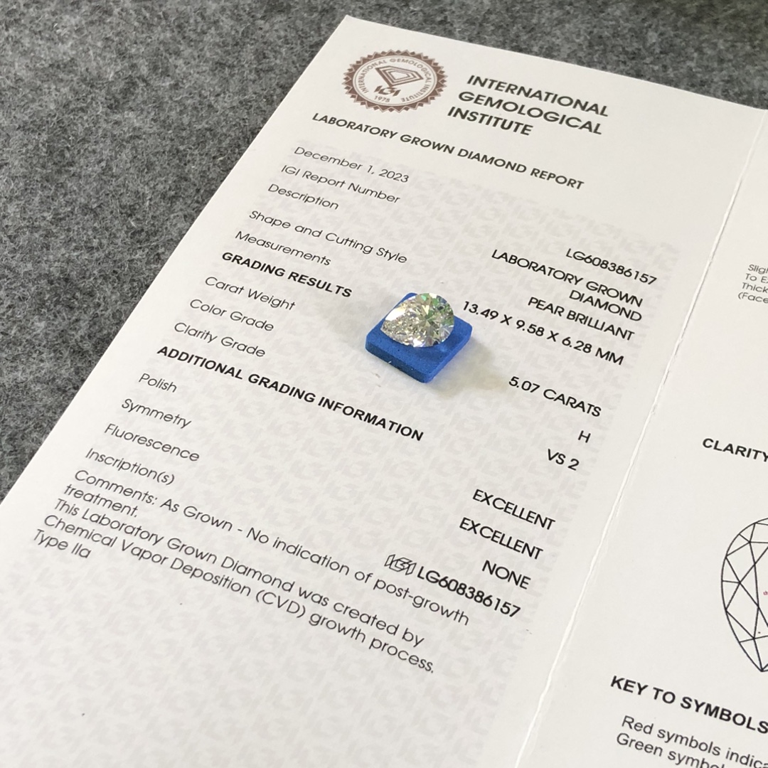 5.07CT Lab Diamond Ring with IGI Certificate 8