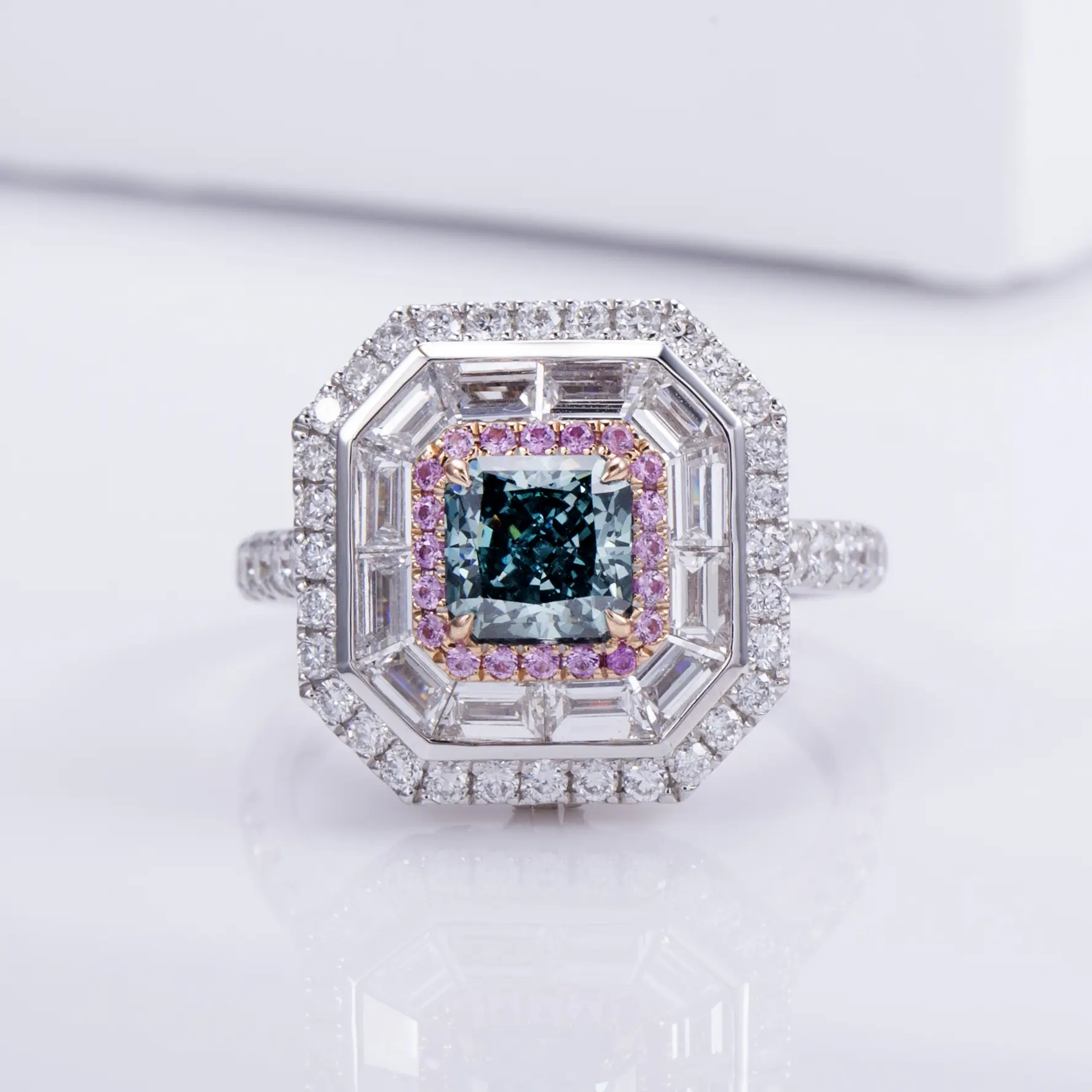 MSR-1476 Personalizzazione 18K/14K/10K Color Cadiant Rimovible Lab Diamond Ring 1