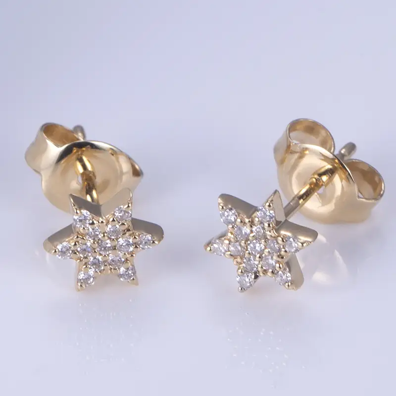 Messi Jewelry | Long Lasting moissanite stud earrings screw back supply 3