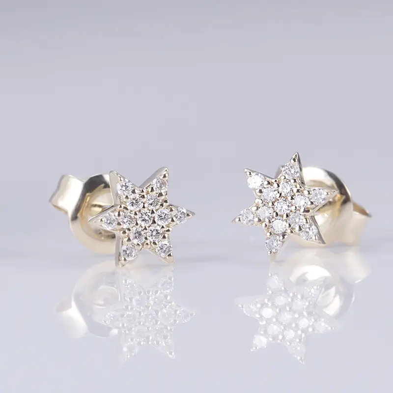 Messi Jewelry | Long Lasting moissanite stud earrings screw back supply 4