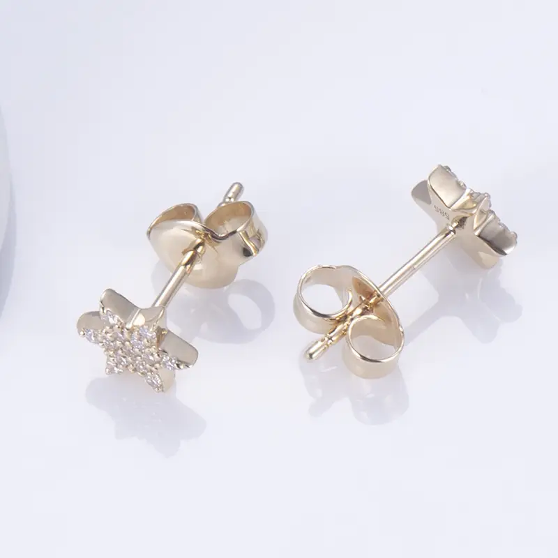 Messi Jewelry | Long Lasting moissanite stud earrings screw back supply 5