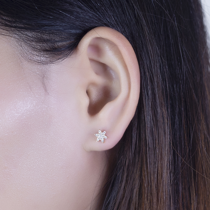 Messi Jewelry | Long Lasting moissanite stud earrings screw back supply 18