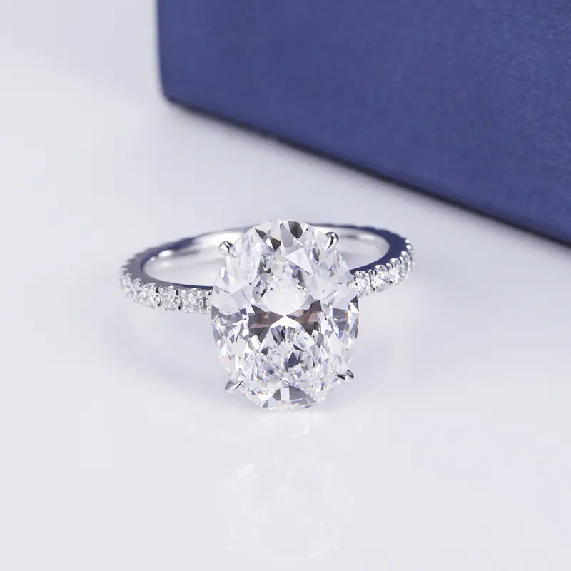 MSR -552 18K White Gold 3CT D VVS2 Ring Diamond Grown -Messi 1