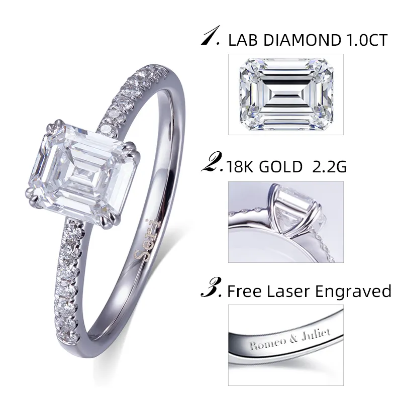 Synthetic Diamond Rings Lab Grown DiamondFactory Price 7