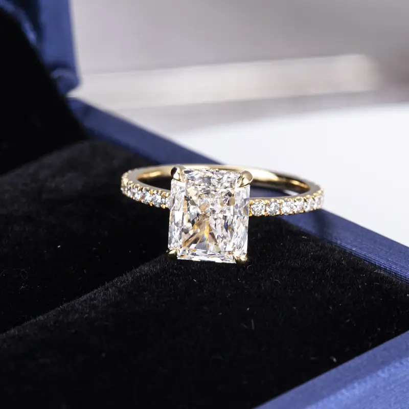MSR -522 2CT laboratorio coltivato diamante 18k anello in oro giallo -messi 1