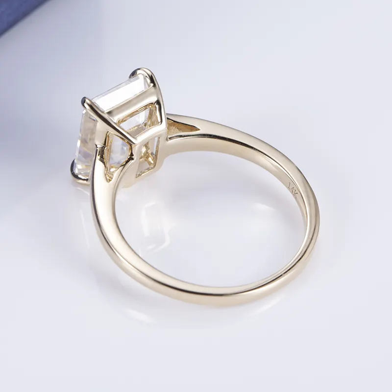 Customized Yellow Gold Moissanite Ring Company 3