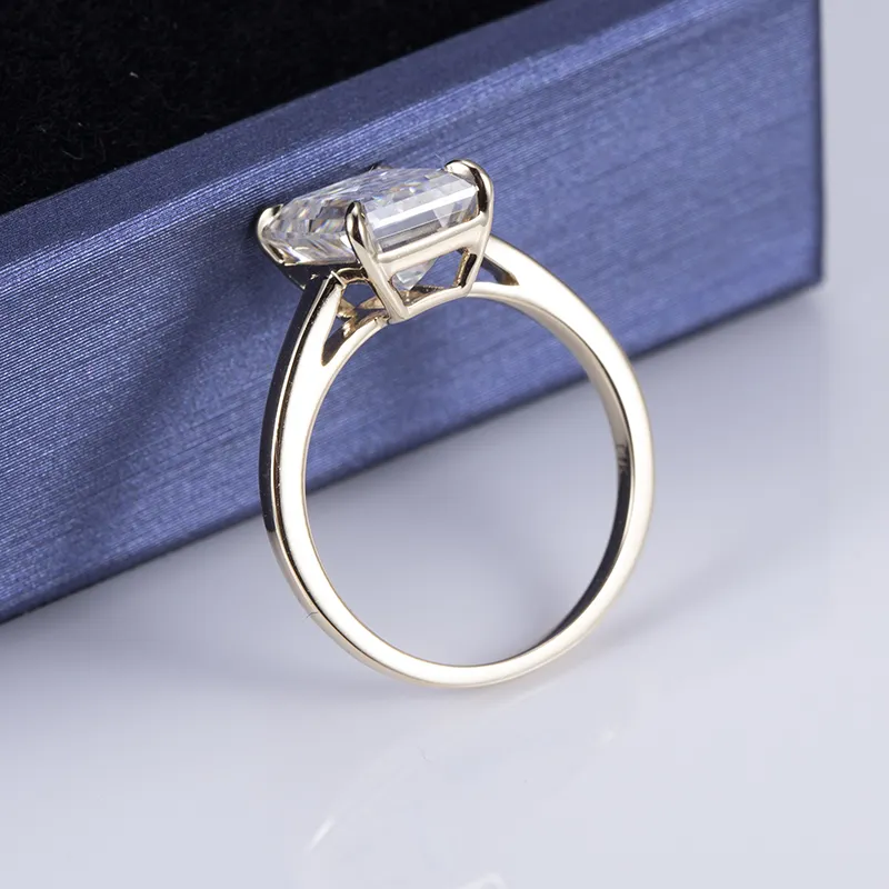 Customized Yellow Gold Moissanite Ring Company 5