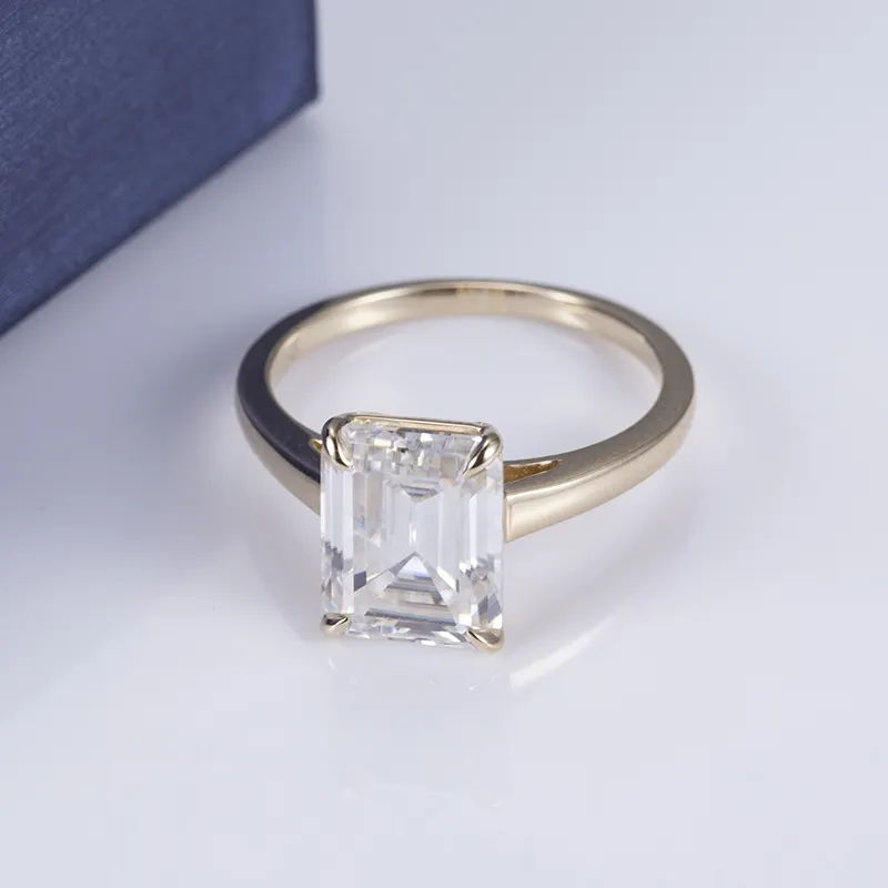 Customized Yellow Gold Moissanite Ring Company 4