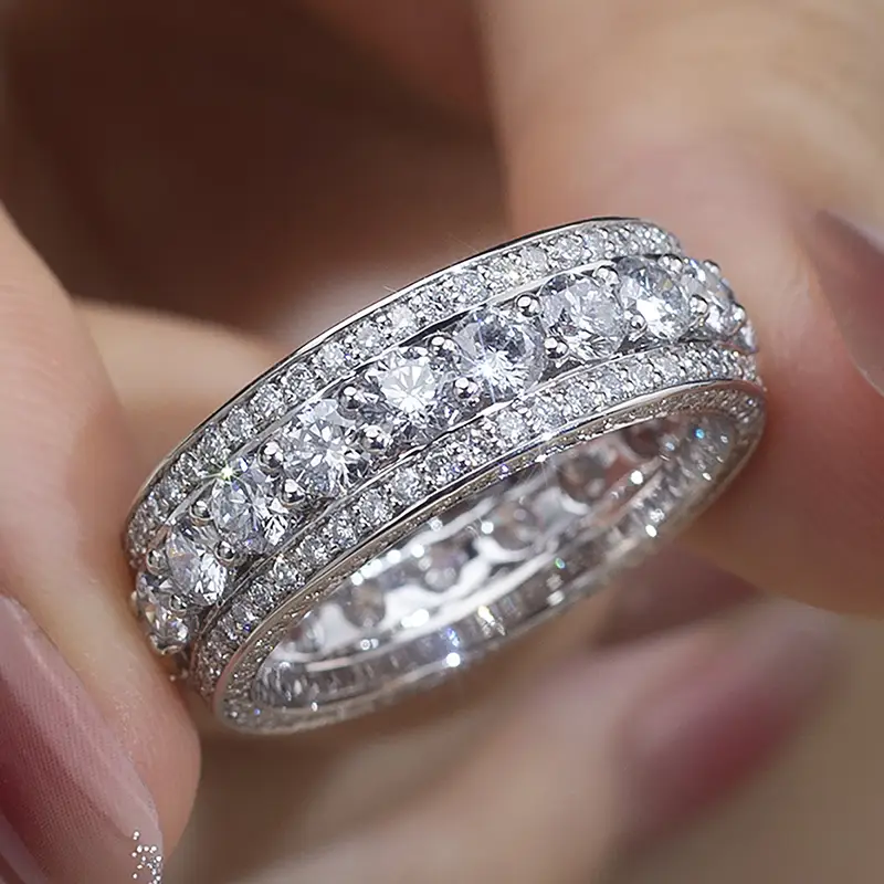 MSR-1242 Lab Grown Diamond 18K Gold Eternity Ring 1