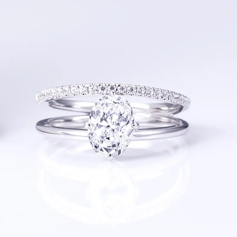QUALITÀ MSR-721 Forma ovale CVD Lab Diamond 1.2ct D vs1 Produttore di anelli in stile moda | Gioielli Messi 1