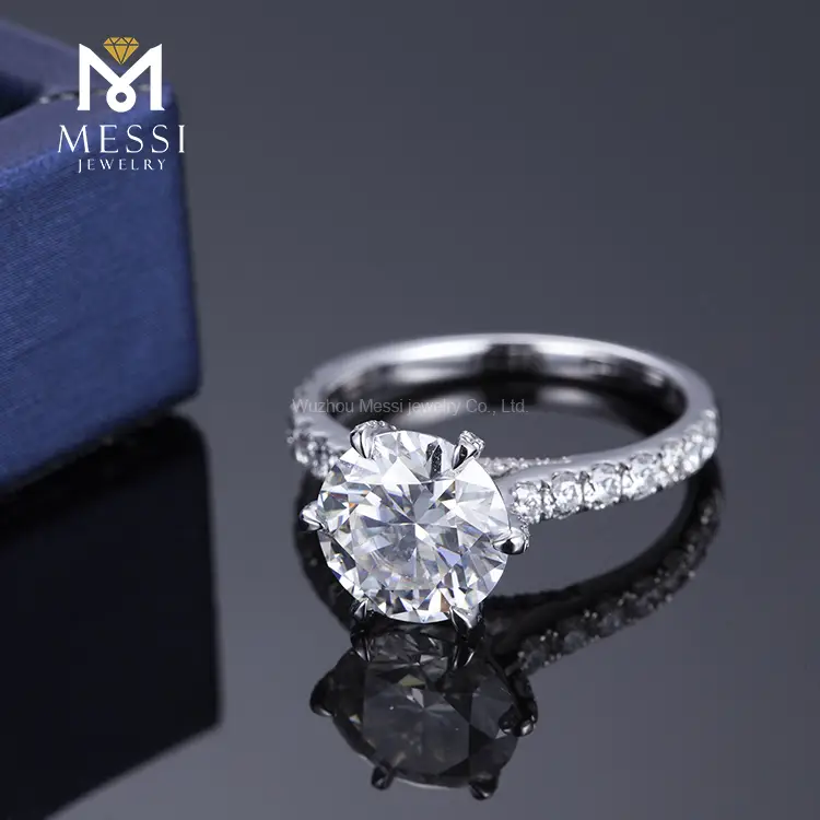 MIGLIOR MSR -326 D Color Lab Diamond Ring Grown Diamond Anghy Gold Solital Ring Company - Messi Jewelry 1