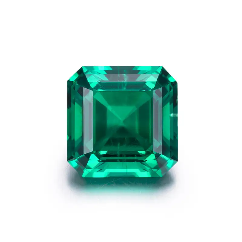 Asscher Cut Colombia Lab Grown Emerald Hydrothermal Lab creato smeraldo 1