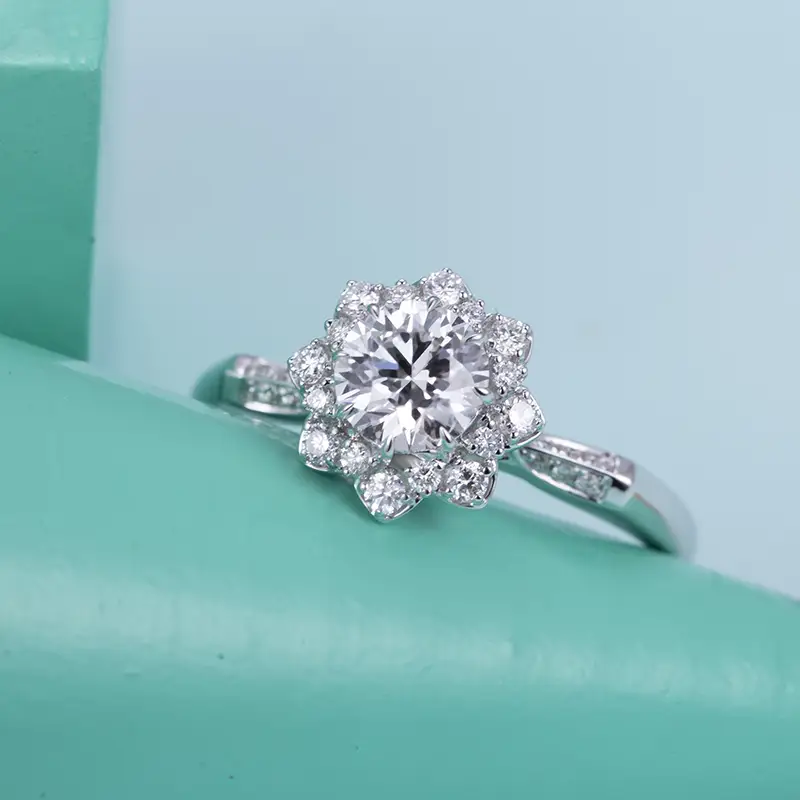 MSR-536 18K White Gold 0,8CT Lab Gioielli a diamante-Messi coltivati 1