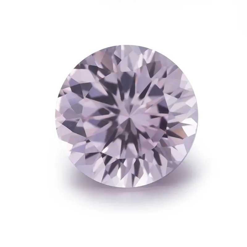 Lab Grown Morganite Round Shape Czochralski Method 1