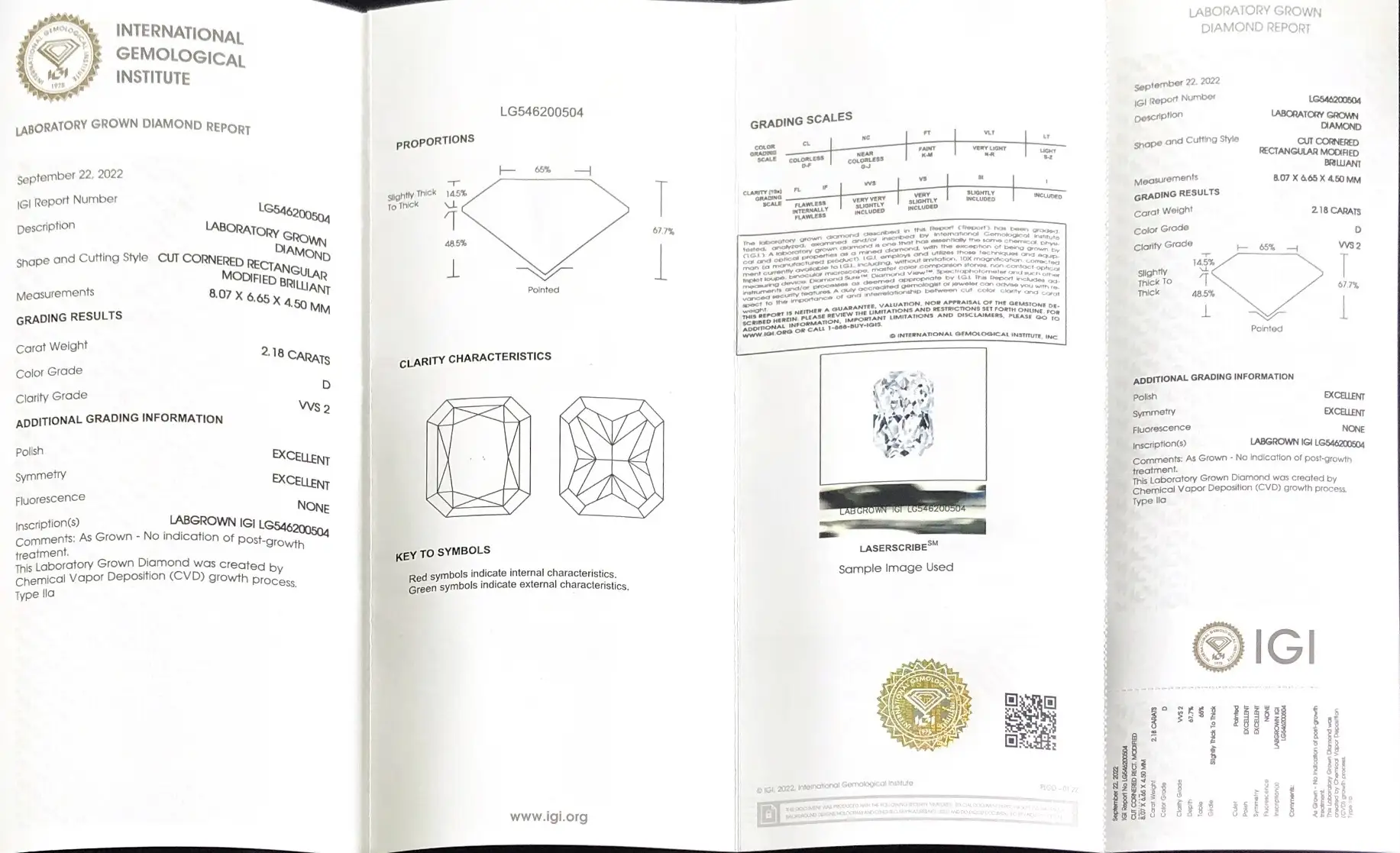 2 Carat Radiant Lab Grown Diamond - Sustainable Brilliance 6