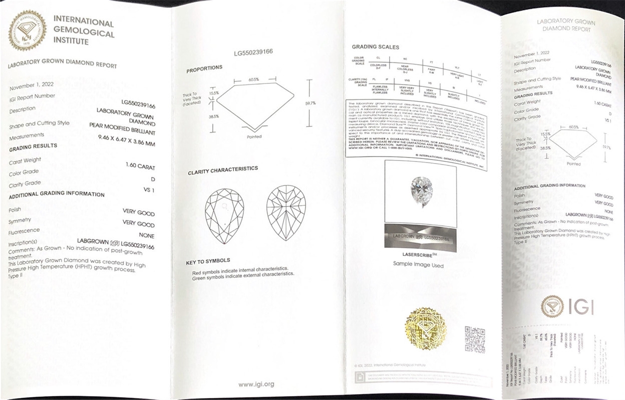 igi pear lab diamond