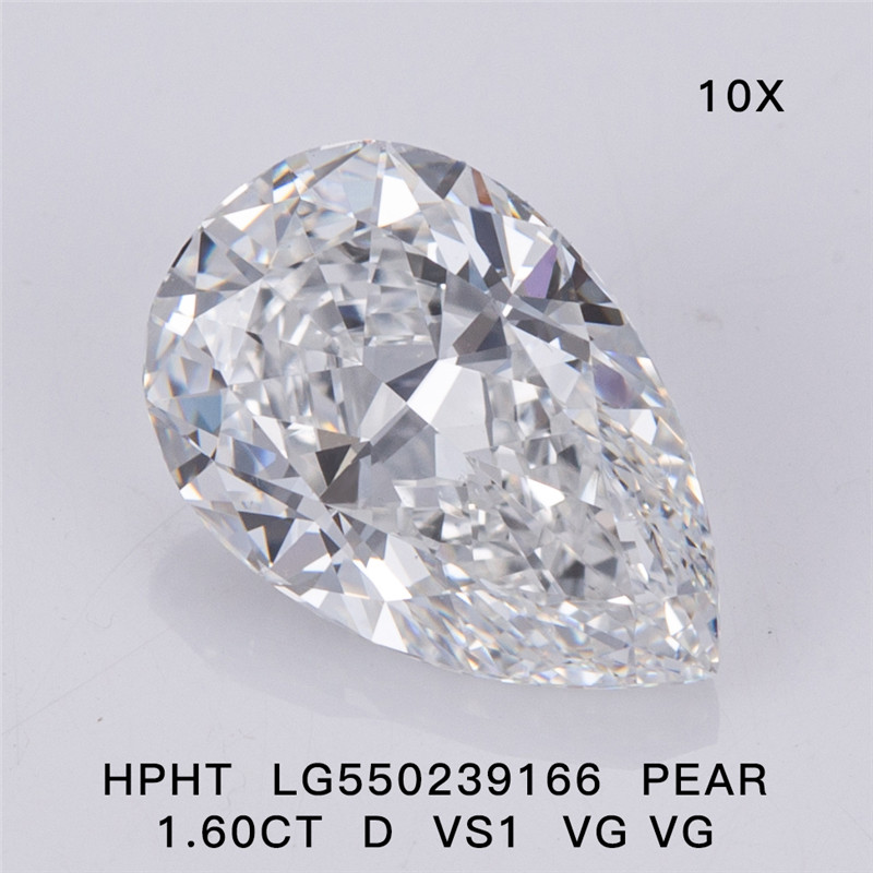 Pear Lab Grown Diamond D VS HPHT Diamond--Messi Alahas 12