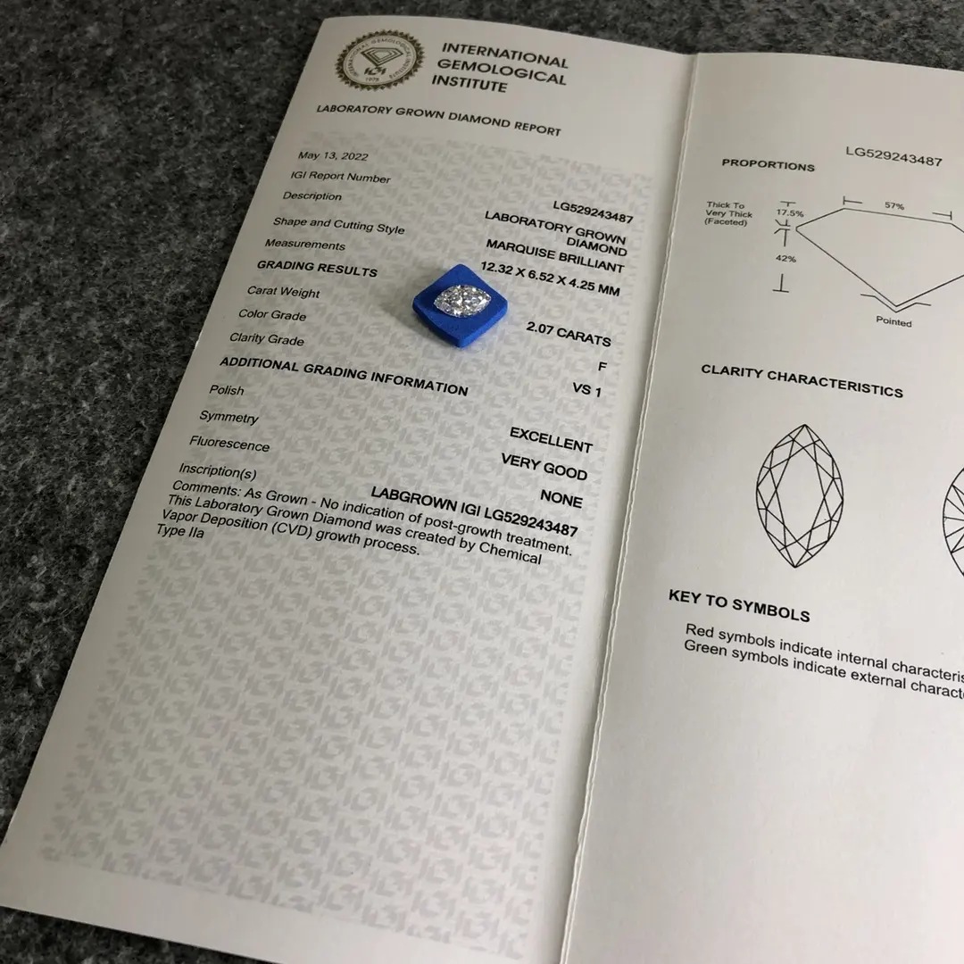 IGI Certified HPHT/CVD Lab Diamonds 0.3-10ct - Custom Sizes & Shapes 4