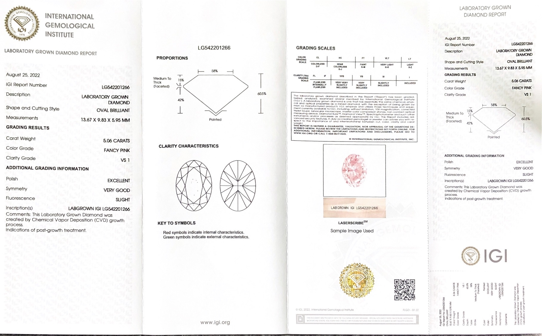 pink lab grown diamonds with certificate