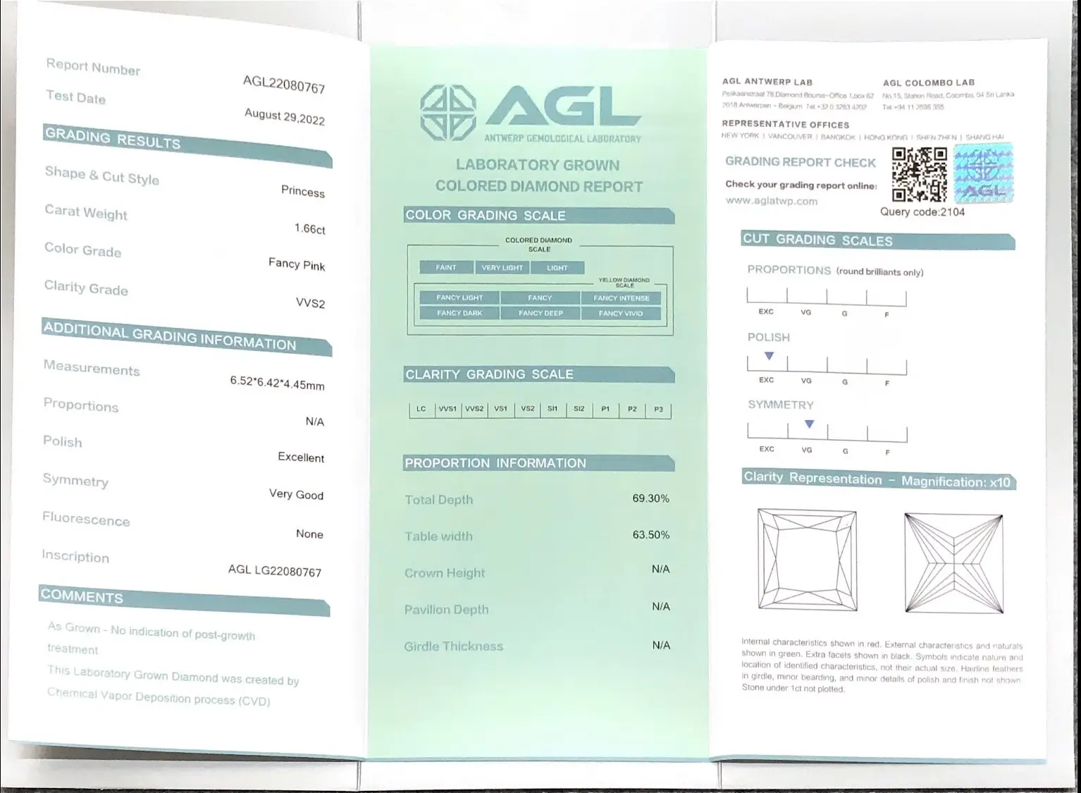 AGL Certificate Lab Diamond