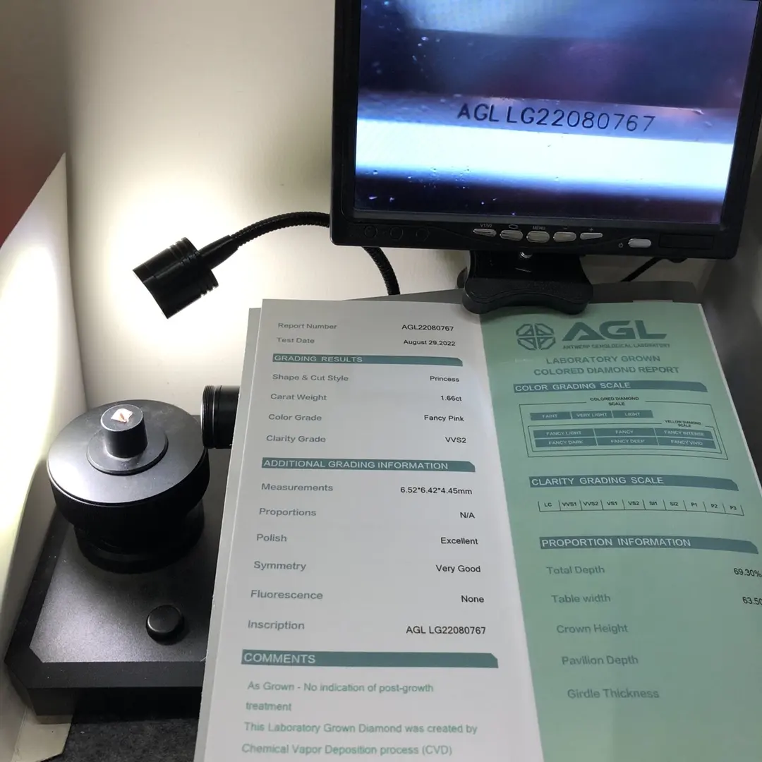 Lab Created Pink Diamonds