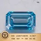 Preço da fábrica Emerald Cut Série simulada de anel de diamante | Jóias Messi 2