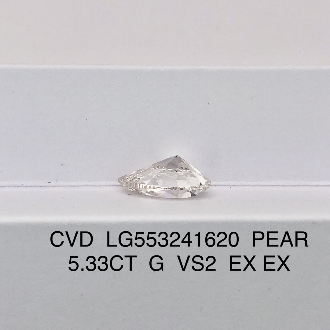 Pear Shape 5.3ct G VS2 CVD Diamond Lab Grown Diamond IGI Certificate 11