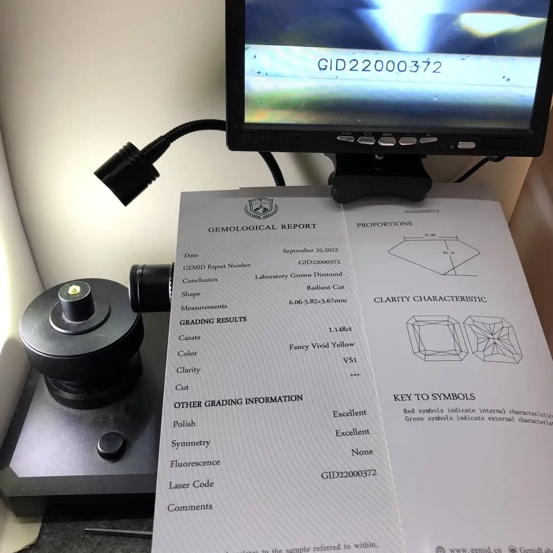 Lab Created Yellow Diamonds - 0.3 ct to 10 ct, Daily Update List, GMID Certificate 5
