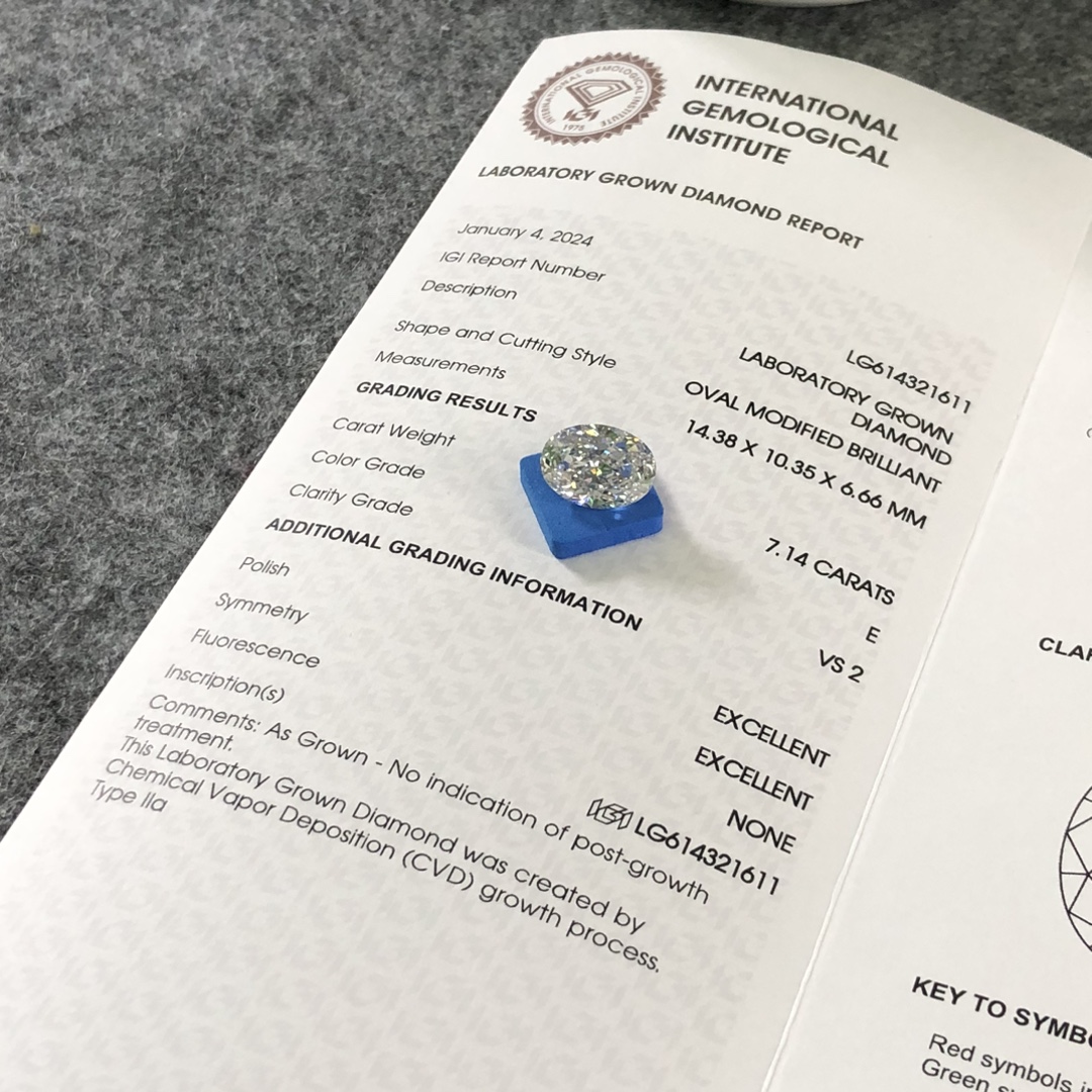 Makmal 1.5 karat ditanam bujur berlian pada Harga Borong | Barang Kemas Messi 8