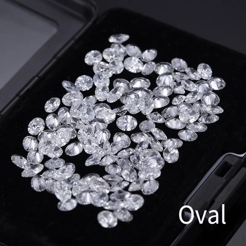 Ovel Shape Melee Size Lab Diamond Hpht Diamond Def vs 2x3mm - 5x7mm 1