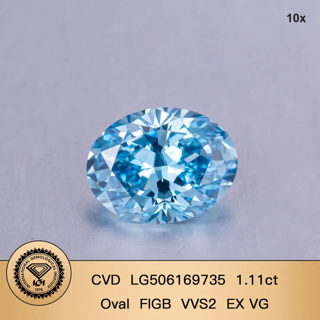 Custom 1.5 carat lab grown oval diamond factory Manufacturer | Messi Jewelry 2