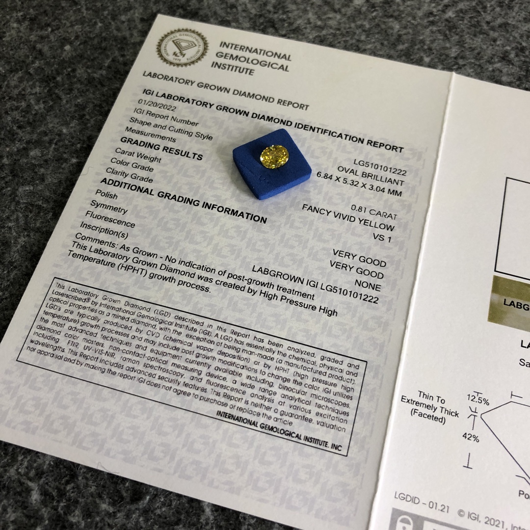 Oval Dark Yellow Brilliant Cut Lab Grown Diamond --Messi Jewelry 8