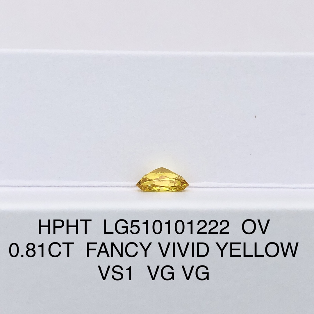 Oval Dark Yellow Brilliant Cut Lab Grown Diamond --Messi Jewelry 10