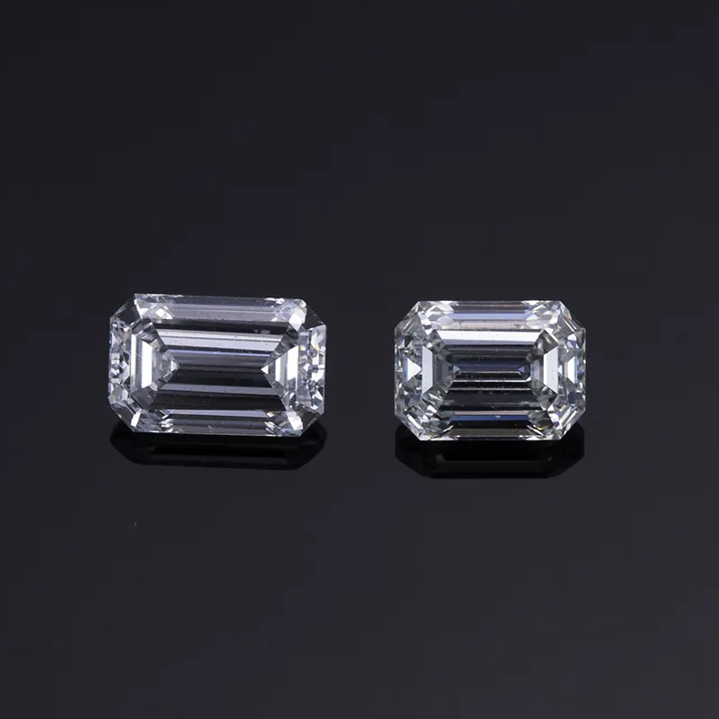 3 carat emerald cut lab created diamond at Wholesale Prices | Messi Jewelry 3
